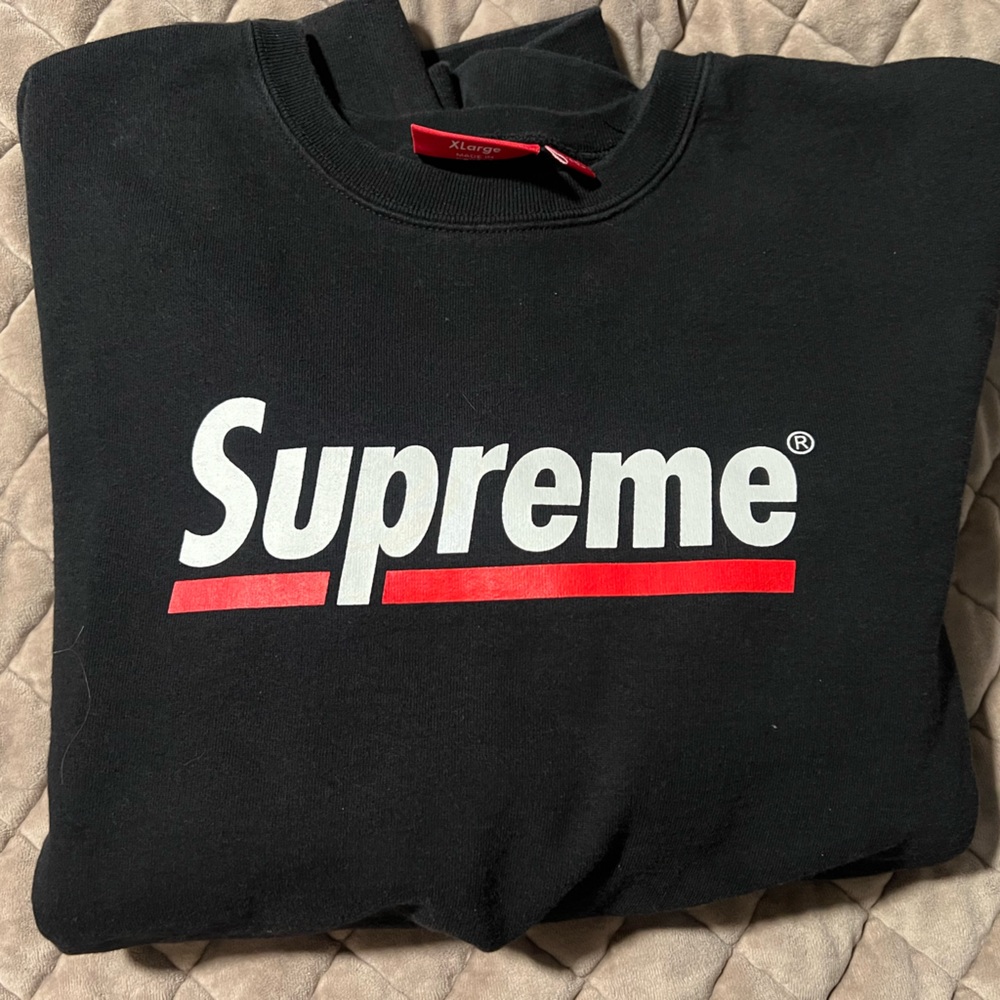 Supreme Red and Black Crewneck